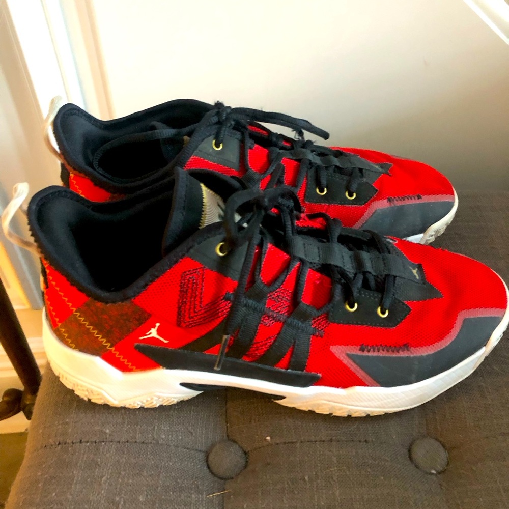 Jordan One Take II Basketball Shoes, size 10, used for one season